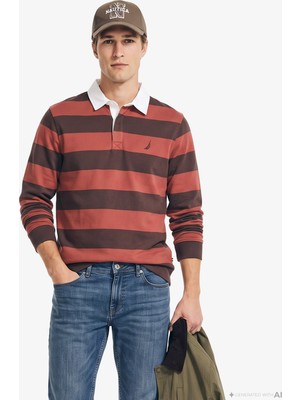 Nautica Erkek Kahverengi Regular Fit Polo Yaka T-Shirt K67106T.20C