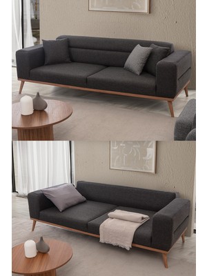 Edsy Home Mora 3'lü Koltuk Antrasit