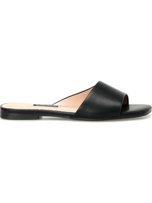 Nine West Matı Siyah Kadın Düz Terlik