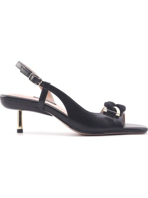 Nine West Barane Siyah Kadın Topuklu Sandalet