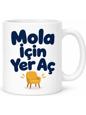 Bezos Mola Için Yer Aç Tasarımlı Porselen Kupa - Model 461