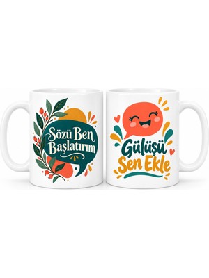 Bezos Sohbetin Iki Ucu 2'li Porselen Kupa Seti - Model 652