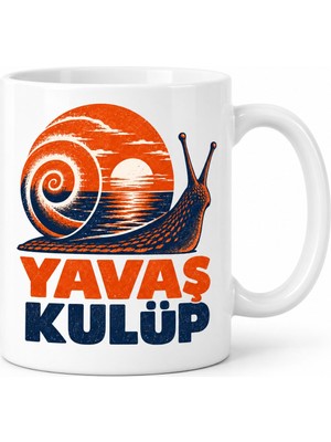 Bezos Yavaş Kulüp Tasarımlı Porselen Kupa - Model 670