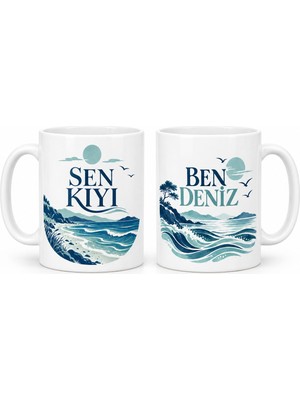 Bezos Kıyı ve Deniz 2'li Kupa Seti - Model 347