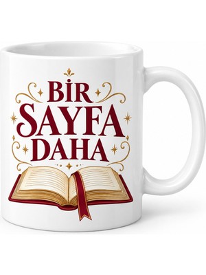 Bezos Bir Sayfa Daha Tasarımlı Porselen Kupa - Model 322