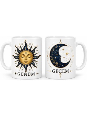 Bezos Gün ve Gece 2'li Kupa Seti - Model 343