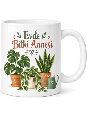 Bezos Bitki Annesi Tasarımlı Porselen Kupa - Model 352