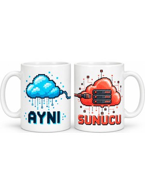 Bezos Aynı Sunucu 2'li Porselen Kupa Seti - Model 700