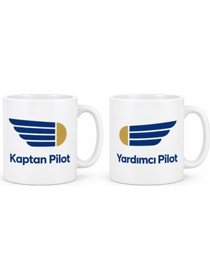 Bezos Kaptan Pilot ve Pilot 2'li Porselen Kupa Seti - Model 405