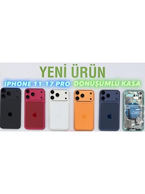 Bezos Iphone 11 Uyumlu - 17 Pro'ya Dönüşüm Kasa (Turuncu)