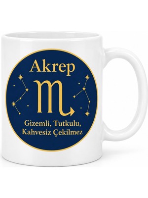 Bezos Akrep Burcu Tasarımlı Porselen Kupa - Model 379