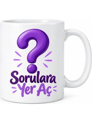 Bezos Sorulara Yer Aç Tasarımlı Porselen Kupa - Model 578