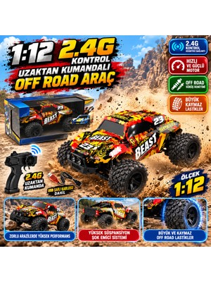 Bezos PY999-13C 1 12 2 4g Uzaktan Kumandali Off Road Araç