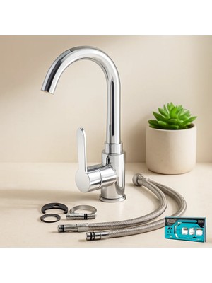 Bezos Krom Aç-Kapa Lavabo Bataryası KTX-2639