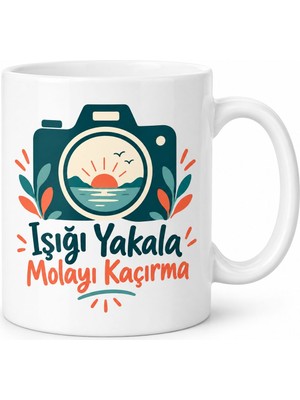 Bezos Fotoğraf Molası Tasarımlı Porselen Kupa - Model 424