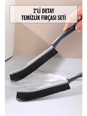 MiraLive 2 Li Çok Amaçlı Temizlik Fırçası & Derz Fırçası & Mutfak Banyo Temizlik Fırçası