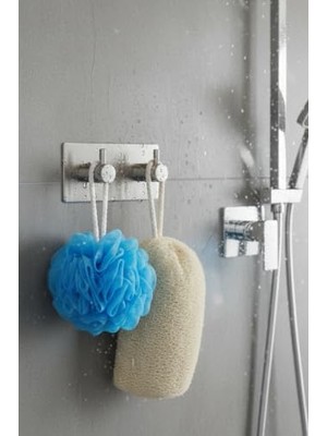 Die Grup Deconox Paslanmaz Çelik Banyo Askısı, 2 Kancalı Kendinden Yapışkanlı Vidasız Duvar Askılığı, Havlu Bornoz Mutfak Askısı, 11 x 5 Cm, Gümüş