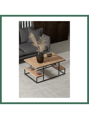 En-Cag Deluxe Raflı Orta Sehpa Çam 90X60 Bss