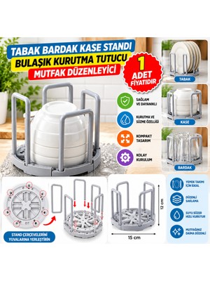 Sepetopia Tabak Bardak Kase Standı Bulaşık Kurutma Tutucu Mutfak Düzenleyici Organizatör (Adet Fiyatıdı