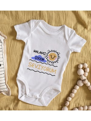 Bk Kids Halamı Çok Seviyorum Tasarımlı Bebek Body Zıbın - Model 1 9-12 Ay