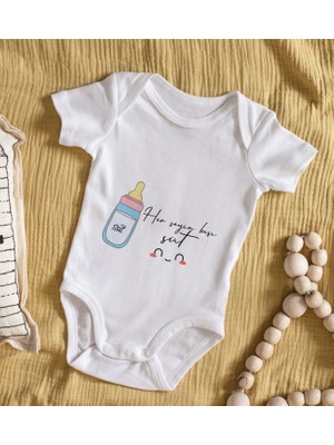 Bk Kids Her Şeyin Başı Süt Tasarımlı Bebek Body Zıbın - Model 1 9-12 Ay
