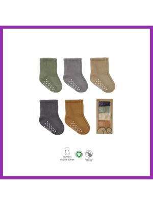 Salmore 5'li Penye Kaymaz Düz Soket Çorap 10121 Yeşil · Beden: 24-36 Ay · Renk: Yeşil Bty