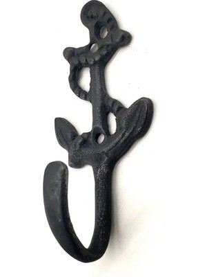 Ersert Et Antika Tarz Dekoratif Pirinç Halatlı, Çapa, Denizci, Gemici Askı - 95X42MM, Oksit