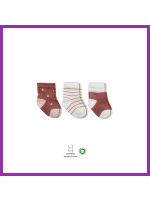 Salmore 3'lü Penye Kız Soket Çorap 10112 Pudra · Beden: 0-3 Ay · Renk: Pudra Bty