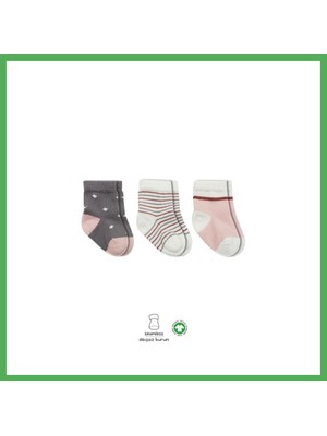 Astraltech 3'lü Penye Kız Soket Çorap 10112 Gri · Beden: 0-3 Ay · Renk: Gri Bezoss