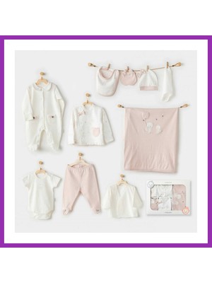 Salmore AC25951 Ballerina 10 Parça Hastane Çıkışı Ekru · Beden: 0-3 Ay · Renk: Ekru Bty