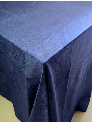 Kahvehaneciler Lacivert Kadife Okey Masa Örtüsü 135 x 135 cm