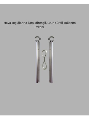 Ersert Ers 25X60 Balkon Askılığı Kare Demir Uyumlu Hava Dayanıklı Çamaşır Askısı