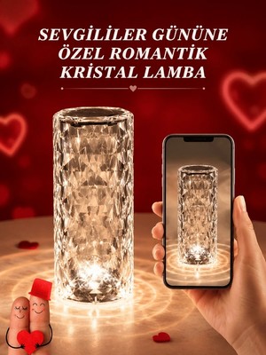 Ersert Ers Sevgililer Günü Için Hediye Kristal Lamba Sevgiliye Hediye USB Şarjlı Gece Lambası (Kopya)
