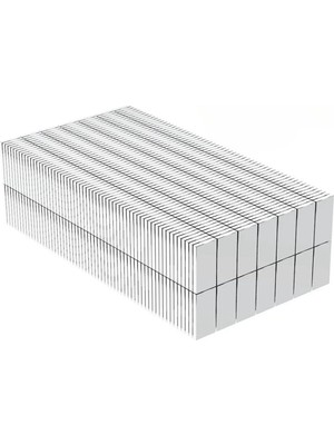 Ersert Ers 100 Adet 15X10X1.5 mm Köşeli Neodyum Mıknatıs N35 Magnet Dayanıklı Nikel Kaplama