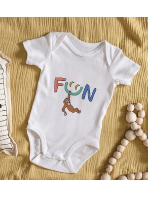 Bk Kids Fun Tasarımlı Bebek Body Zıbın - Model 1 3-6 Ay