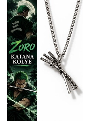 Loot Sepeti One Piece Zoro Katana Çelik Kolye