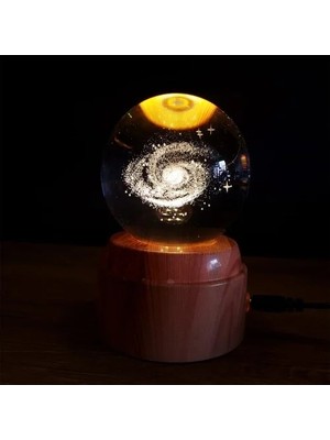Ersert Modern Galaxy Tasarımlı Dönen Masa Lambası USB Uyumlu