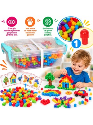 Ersert Eğlenceli Mozaik Kutulu Puzzle 80 Parça Küçük