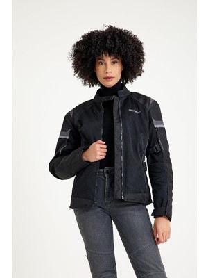 Str Store Lisbon Gri Kadın Motosiklet Ceketi M