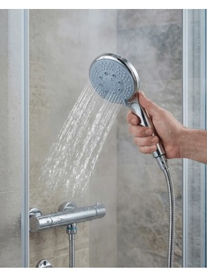Ersert Ers- Spiral Hortumlu 4 Kademeli El Duşu Seti Duvar Askılı Banyo Duş Başlığı