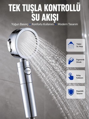 Ersert Ers- Masaj ve Yağmur Modlu Su Tasarruflu Duş Başlığı