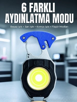 Ersert Ers- Araç Kamp Outdoor ve Tamir Işleri Için Çok Amaçlı Cob LED Şarjlı Kurtarma ve Çalışma Feneri