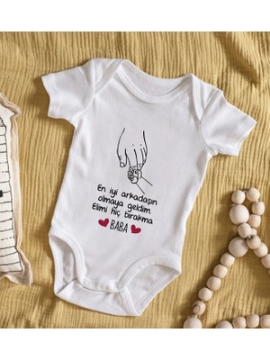 Bk Kids En Iyi Arkadaşın Olmaya Geldim Tasarımlı Bebek Body Zıbın - Model 1 0-3 Ay