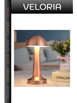 Veloria Özel Seri Taşınabilir Işık Mini Lamba Mantar Dokunmatik LED Masa Lambası