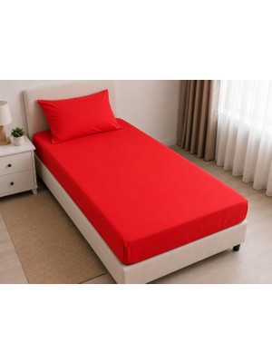 Relatos Tek Kişilik Çarşaf 160X200+30 cm (Kırmızı)