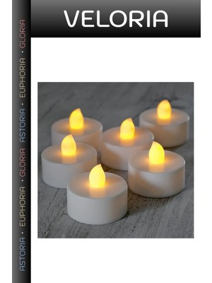 Veloria Yeni Nesil Gece Lambası Ofis Objesi Kutlama Hediyesi Pilli Tealight Mum