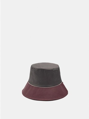 Parfois Kadın Iki Renkli Teknik Kumaş Bucket Şapka