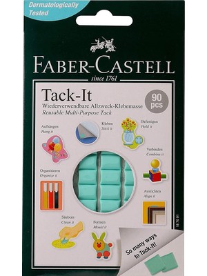Relatos Tack-It Yeşil, 50 Gr, 90 Parça, Yeniden Kullanılabilir Hamur Yapıştırıcı, Sökülebilir ve Iz Bırakmaz