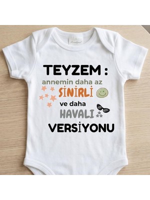 Relatos Teyzem Yazılı Bebek Zıbın Teyzem Temalı Komik Tasarımlı Bebek Hediyesi (6-9 Ay)