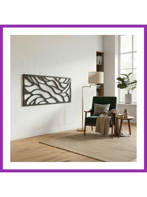 Salmore Soyut Desenli Duvar Tablosu Mdf Lazer Kesim Modern Minimal Estetik Duvar Süsü Bty
